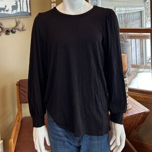 Torrid Super Soft Black Slub Jersey Long Sleeve T 2X Excellent Condition